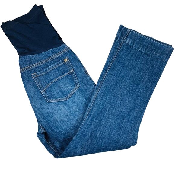 Liz Lange Maternity Over Belly Jeans Sz 8 Short - Picture 1 of 5